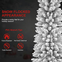 Snowy Silhouette Christmas Tree – Pencil Tree Collection 5ft