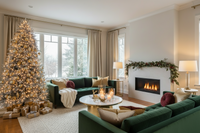 Snowy Christmas Tree 180cm – Prestige Pre-Lit Set with Garland and Wreath