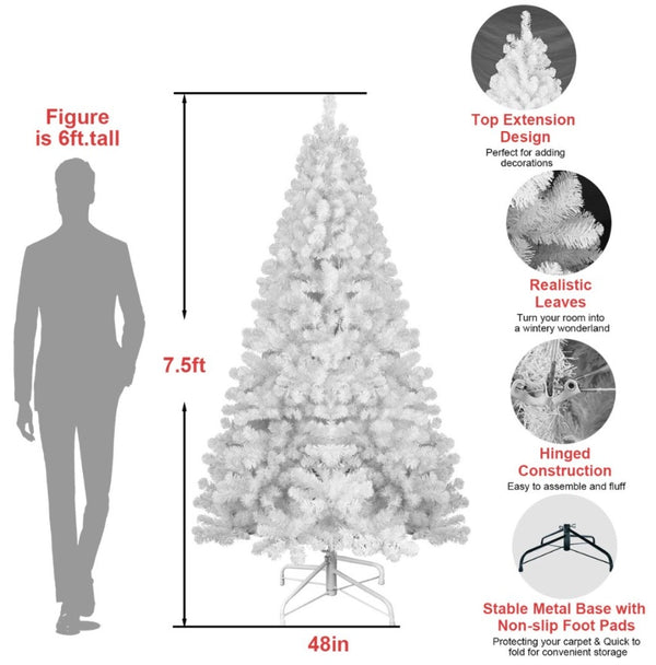 White Christmas Tree – Clean Winter Glow (Multiple Heights)