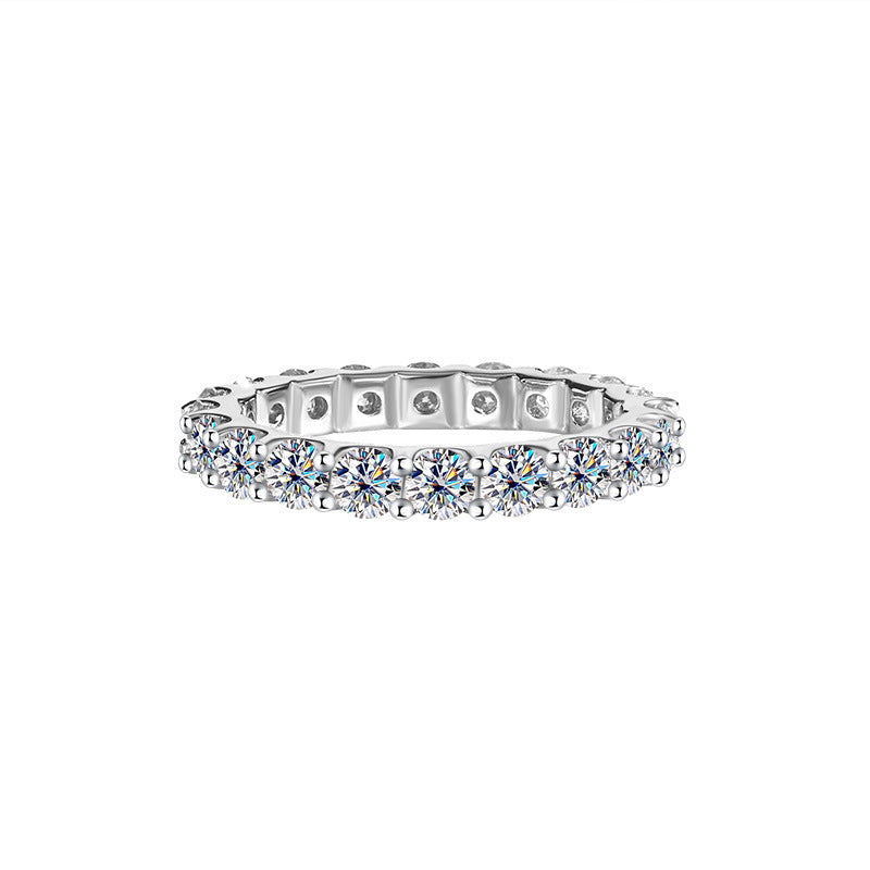 Bague Solitaire en Moissanite & Argent 925 – Éclat Diamant