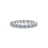 Moissanite &amp; 925 Silver Solitaire Ring – Diamond Sparkle
