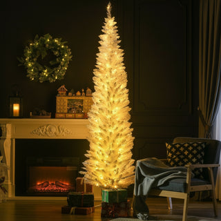 Sapin de Noël Silhouette Pencil – Design Élancé Premium avec Illumination LED