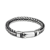 Men's "Keel" Bracelet in 925 Silver - Handcrafted Braiding